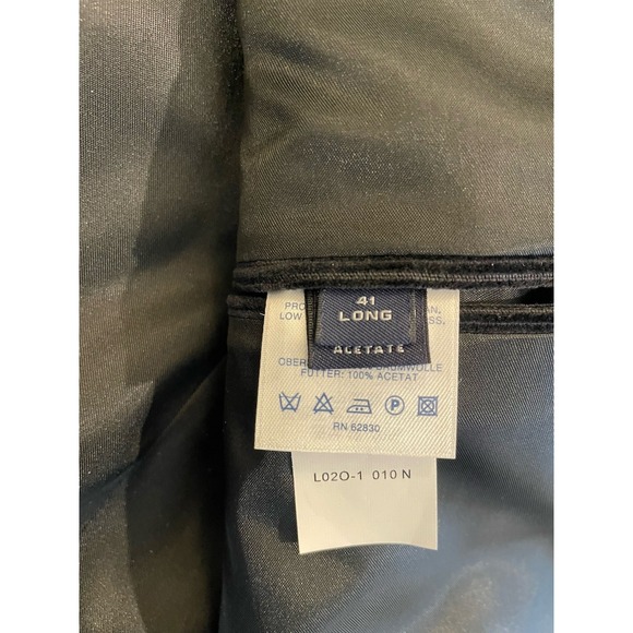 Lands' End Corduroy Blazer Men's 41L Long Jacket Sports Coat Black Cotton - Picture 4 of 9